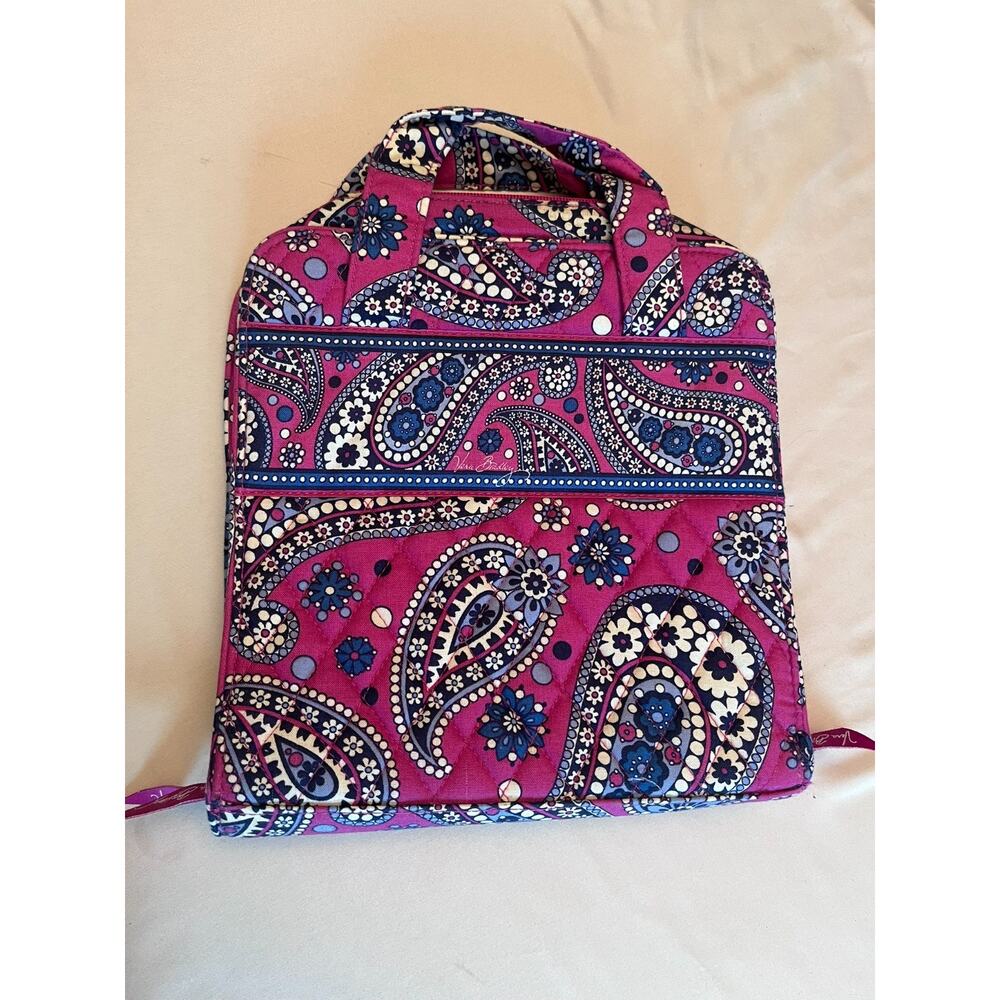 Vera Bradley Tech Organizer storage bag tote Pink Paisley zip around boysenberry